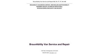 BRAUNABILITY VAN SERVICE & REPAIR | NEW ENGLAND ...