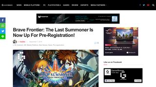 Brave Frontier: The Last Summoner Is Now Up For Pre-Registration ...