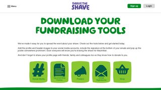 Download Your Fundraising Tools | Brave The Shave