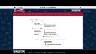 Account Management - Login/Register | Atlanta Braves