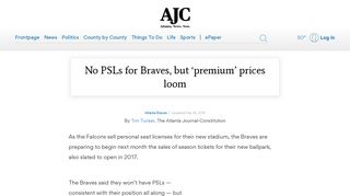 No PSLs for Braves, but 'premium' prices loom - AJC.com
