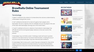 Brawlhalla Online Tournament Rules - Brawlhalla