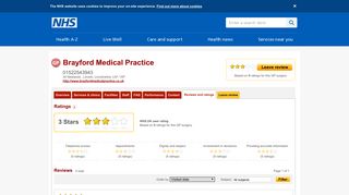 Reviews and ratings - Brayford Medical Practice - NHS