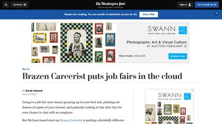 Brazen Careerist puts job fairs in the cloud - The Washington Post