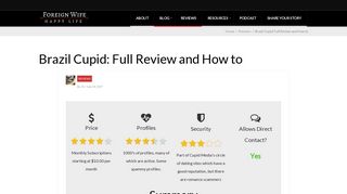 Brazil Cupid: Full Review and How to – foreignwifehappylife.com
