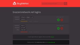 brazzersnetwork.net passwords - BugMeNot