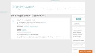 Brazzers Password 2018 | Porn Passwords