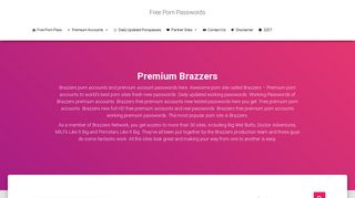 Free Brazzers Premium Accounts - Free Porn Passwords