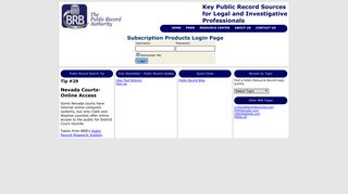 Subscription Products Login Page - BRB Publications