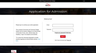 BRCC | Login - Application for Admission