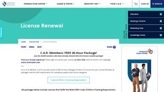 License Renewal - California Association of Realtors