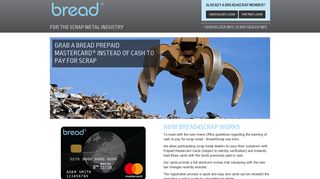 Bread4Scrap: Prepaid Mastercard Home Page