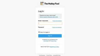 Login - The Motley Fool