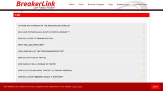 FAQ | BreakerLink - Car Parts Finder