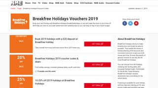 Breakfree Holidays Vouchers & Discount Codes for January 2019 ...