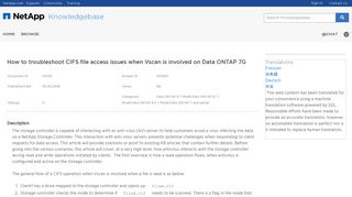 How to troubleshoot CIFS file access issues when Vscan is involved ...