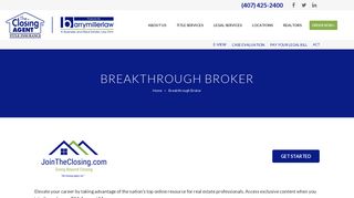 Breakthrough Broker | The Closing Agent