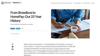 From Breedlove to HomePay: Our 25 Year History - Care.com HomePay