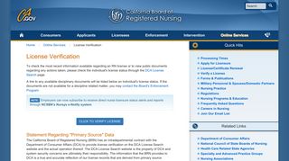 License Verification - Board of Registered Nursing - CA.gov