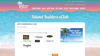 Join Our E-Club | Bahama Breeze Caribbean Restaurant