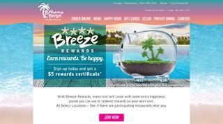 Breeze Rewards - Bahama Breeze Membership Program