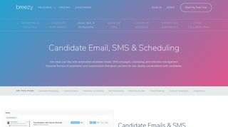Candidate Email, SMS & Scheduling - Breezy HR
