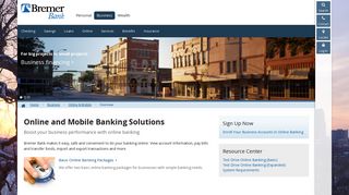 Business Online and Mobile Banking | Bremer Bank