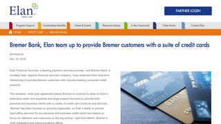 Bremer Bank - Elan Financial Services
