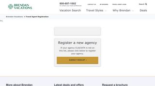 Travel Agent Registration - Brendan Vacations