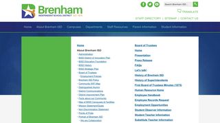 sitemap - Brenham Independent School District