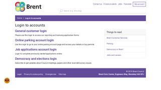 Brent Council - Login to accounts