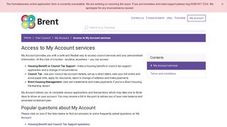 Brent Council - Access to My Account services