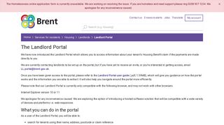 Brent Council - The Landlord Portal