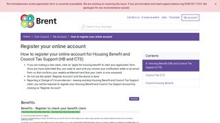 Brent Council - Register your online account