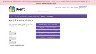 Brent Council - Apply for a school place