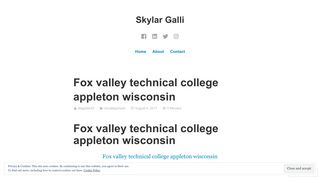 Fox valley technical college appleton wisconsin – Skylar Galli