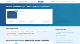 Bresnan Online Message Center Login at top.accessify.com