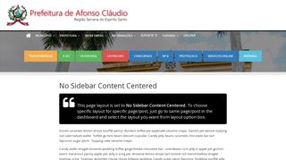 No Sidebar Content Centered – Prefeitura de Afonso Cláudio