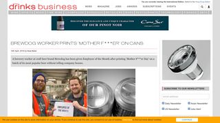 Brewdog worker prints 'Mother F***er' on cans - The Drinks Business