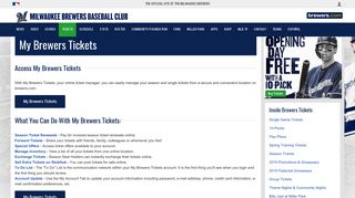 My Brewers Tickets | Milwaukee Brewers - MLB.com