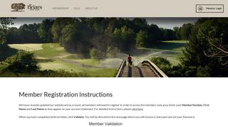 The Briars Golf Club - Member Validation