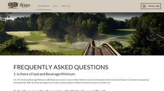 FAQ - The Briars Golf Club