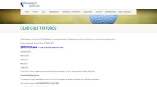 Club Golf Fixtures - Bribie Island Golf Club