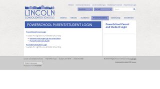 PowerSchool Parent and Student Login - Lincoln Consolidated Schools