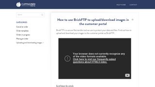 How to use BrickFTP to upload/download images in the customer portal