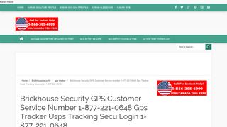 Brickhouse Security GPS Customer Service Number 1-877-221-0648 ...
