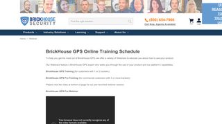 BrickHouse Security GPS Webinars