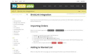 Rebrickable Help Guide: BrickLink Integration | Rebrickable - Build ...