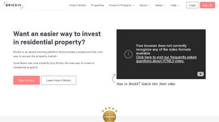 BrickX: Property Investment from $50