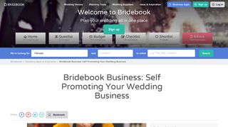 Bridebook Business: Self Promoting Your Wedding Business ...
